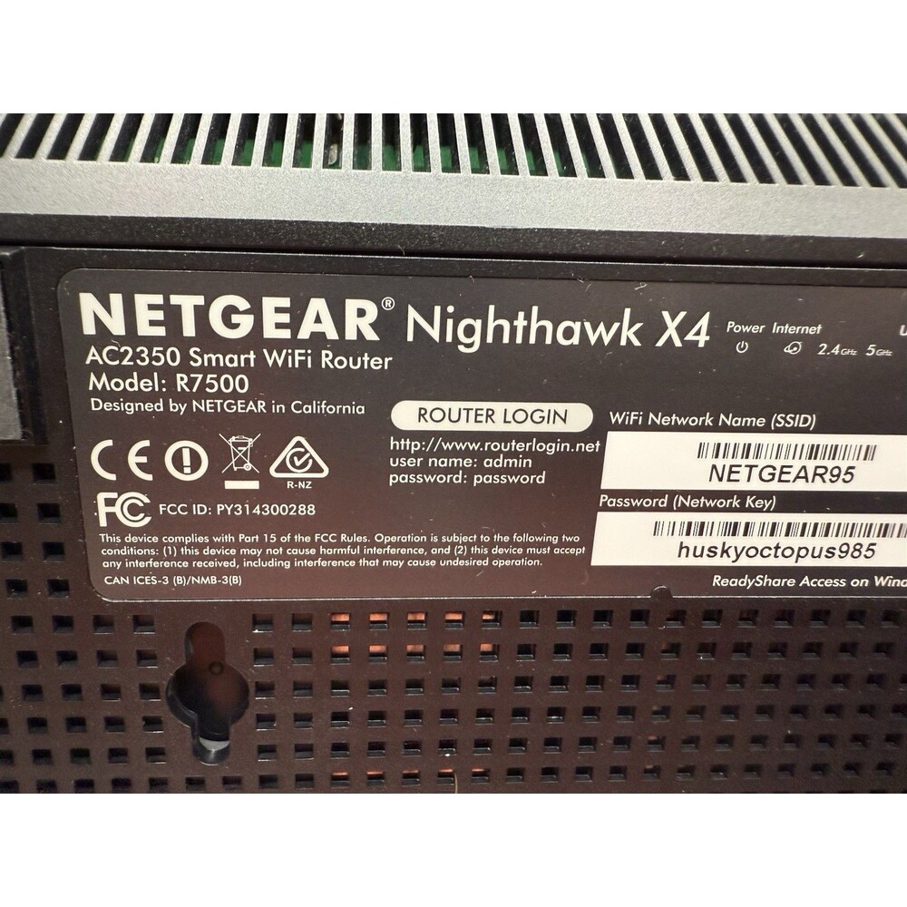 Netgear Nighthawk X4 R7500 2330 Mbps 4-Port Gb Wireless N Router Fast Games Test - Picture 14 of 16